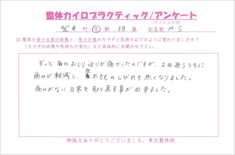 登米市 坐骨神経痛