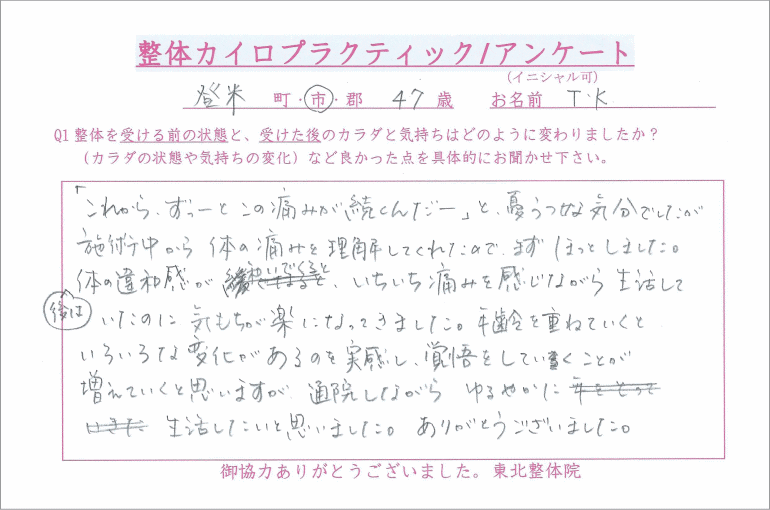 登米市　体の痛み