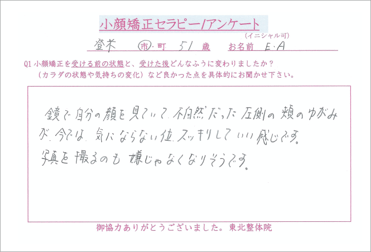 登米市 小顔矯正